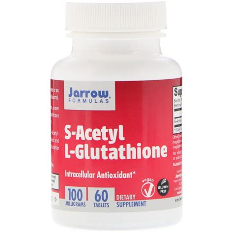 Jarrow Formulas, S-Acetyl L-Glutathione, 100 mg, 60 ...