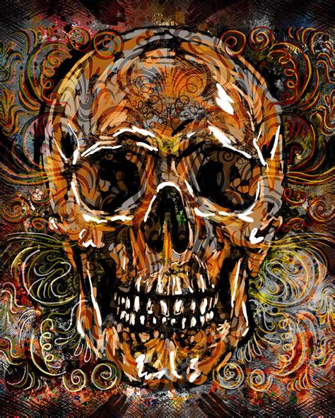Skull Art Print Sugar Skull Canvas Day Of The Dead Painting