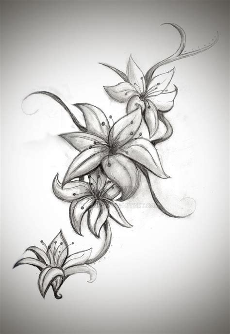 Lily Tattoo Design By Bellarexi On Deviantart
