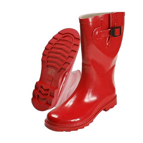 Own Shoe Ownshoe Rubber Waterproof Rain Boots Winter Mid Calf Non