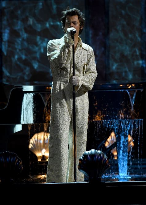 Harry Styles Performing At The 2020 Brit Awards Harry Styless Lace