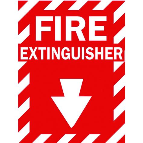 Fire extinguishers are the first line of defense against small fires, and they must remain fully charged or pressurized to be effective in an emergency. Brady 14 in. x 10 in. Fiberglass Fire Extinguisher Sign ...
