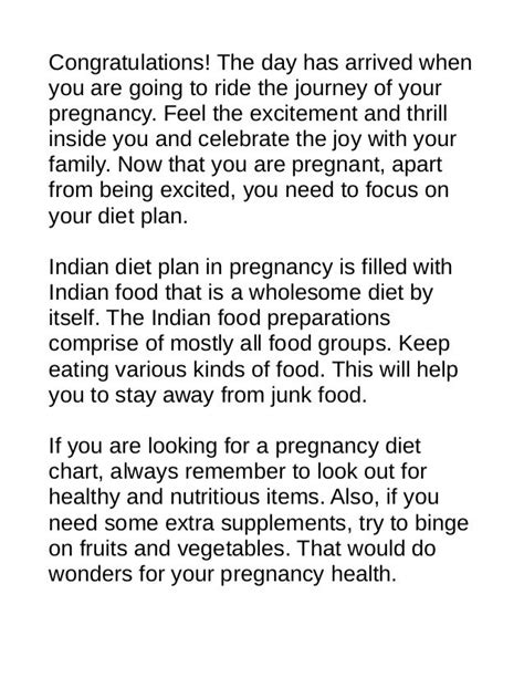 pregnancy indian diet food plan chart month by month