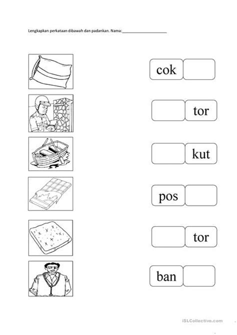 Bahasa Melayu Worksheet For Kindergarten 141546 Worksheets Samples
