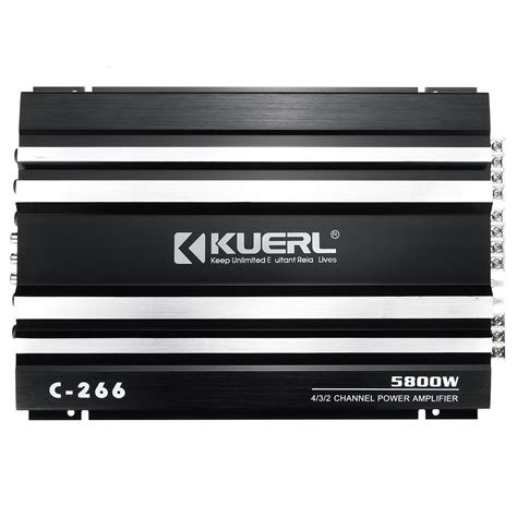 Dc 12v 5800w 4 Channel Bass Power Amplifier Nondestructive Support 4