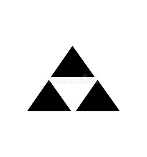 Modern Black Triangle Logo Shape Symbol On White Stock Vector