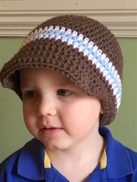 Crochet Newsboy Hat Striped Beanie Crochet Warm Soft Beanie Etsy