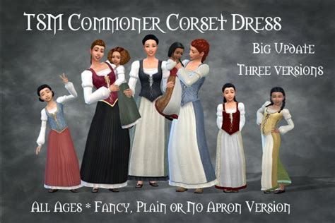 Tsm Commoner Corset Dress Fancy The Sims 4 Create A Sim Curseforge