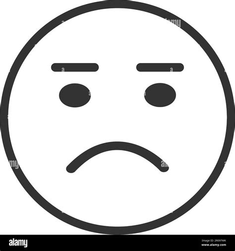 Emoji Face With Upset Emotion Droopy Mouth Corners Dejected Look