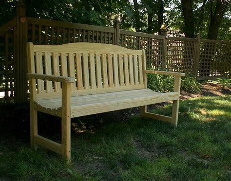 treated pine english garden bench