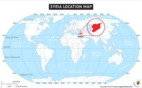 Where Is Syria Located Location Map Of Syria On A World Map