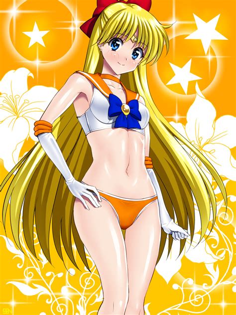 Sen Sansui Aino Minako Sailor Venus Bishoujo Senshi Sailor Moon 1girl Bare Shoulders