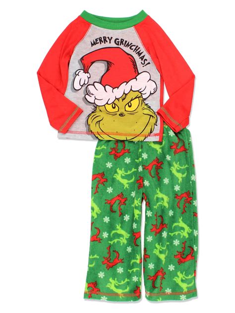 Dr Seuss The Grinch Who Stole Christmas Toddler Boys Pajamas Set