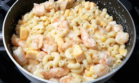 Baked Shrimp Macaroni And Cheese Is Gooey Rich Creamy Comfort Food