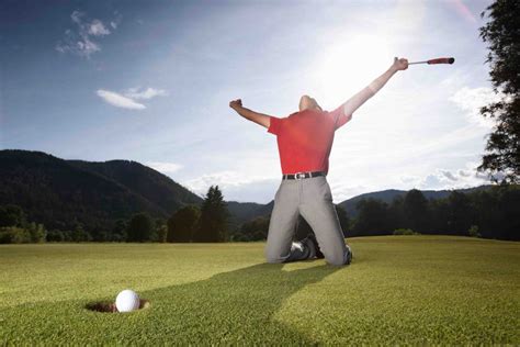 Successful Golf Player On Green National Club Golfer