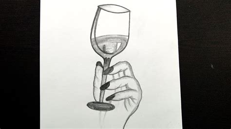 How To Draw A Hand Holding A Wine Glass Draw A Hand Holding With
