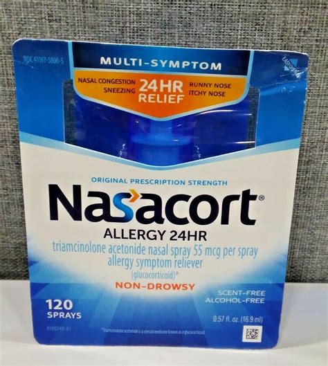 Nasacort Allergy 24hr Nasal Spray For Adults Non Drowsy And Alcohol Free