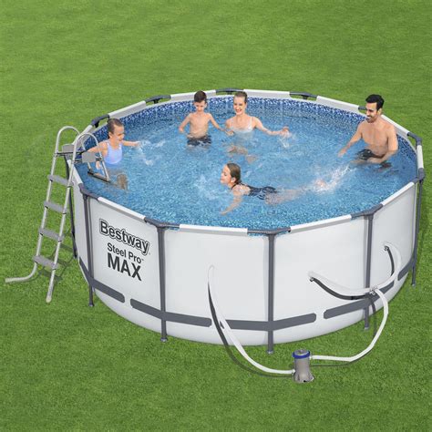 12ft Bestway Steel Pro Max Above Ground Frame Swimming Pool 366x122cm