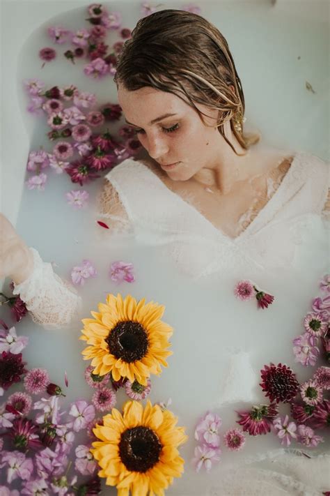 Milk Bath Photoshoot Bree Rivers Photography Flower Bath Creative