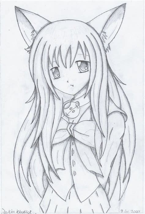 Kawaii Anime Keychains Archives Anime Cat Girl Drawing