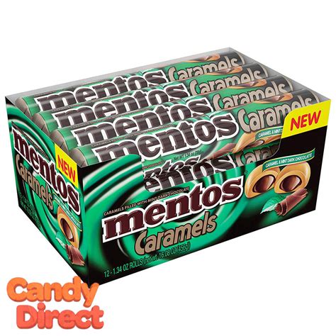 Caramel Mentos Dark Chocolate Mints 12ct