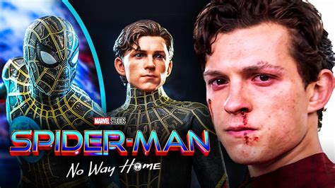 Spider Man 3 Best Look Yet At Tom Hollands New Black Suit Revealed