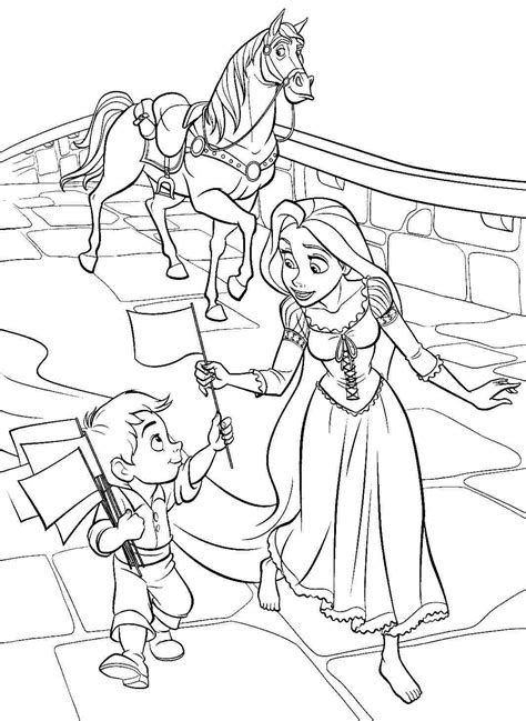 Printable tangled rapunzel coloring picture. Tangled Maximus Coloring Pages at GetDrawings | Free download