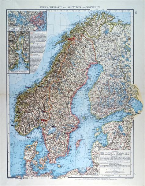 Skandinavien Karte Übersichtskarte Von Schweden Und Norwegen
