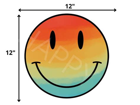 Rainbow Smiley Png Smiley Face Png Happy Face Png Emoji Etsy
