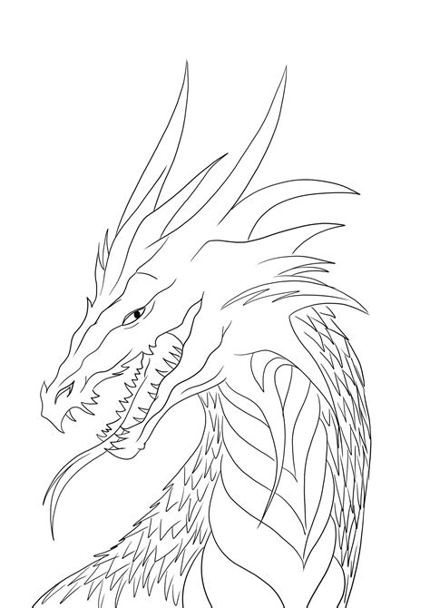 Get Creative With Dragon Head Coloring Pages Printable For Kids