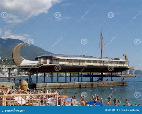 Crimea Yalta Restaurant On The Seashore Editorial Image Image Of