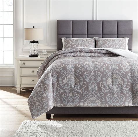 Noel Gray And Tan King Comforter Set From Ashley Coleman