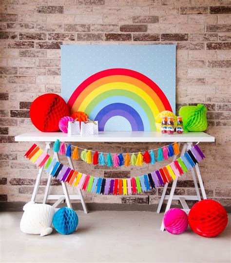 19 Colorful Rainbow Decorations Party Ideas Mimis Dollhouse