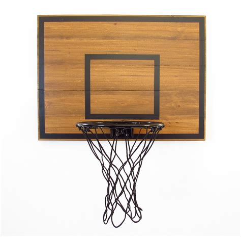 Rustic Wall Mounted Basketball Hoop Brown And Black Indoor Goal