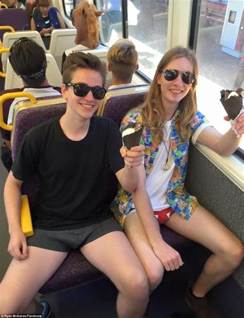 No Pants Subway Ride Day Has Travellers In Their Underwear In 60 Countries Daily Mail Online