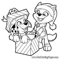 Marshall and chase in christmas. Christmas Coloring Pages | Paw patrol coloring, Paw patrol ...