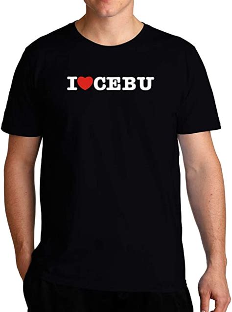 Eddany I Love Cebu Linear T Shirt Clothing Shoes And Jewelry