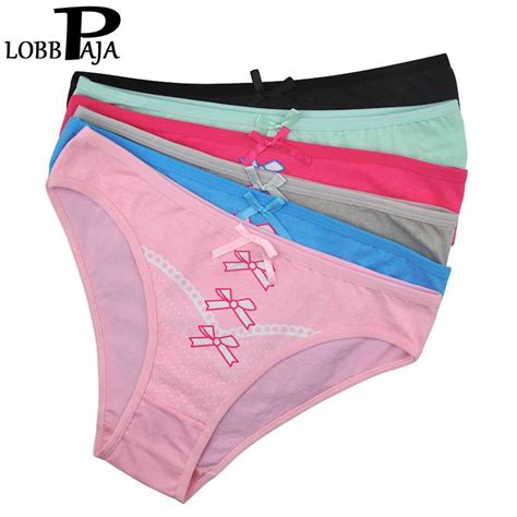 Lobbpaja Lot 6 Pcs Women Underwear Cotton Sexy Bikini Panties Briefs Cute