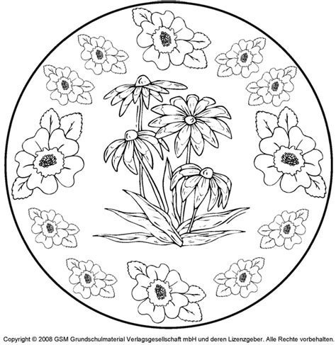 Ausmalbilder mandala bestehend aus schönen tieren, blumen und anderen mustern. Blumen-Mandala 2 - Medienwerkstatt-Wissen © 2006-2017 ...