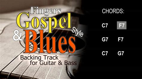 Fingers Gospel Blues Guitar And Bass Backing Track C 150 Bpm Highest