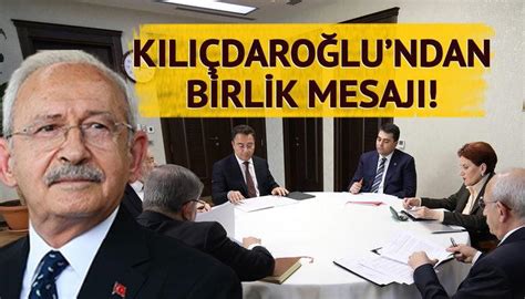 Altılı Masa Toplantısının Ardından Kemal Kılıçdaroğlundan Ilk Açıklama Birlik Ve Beraberlik