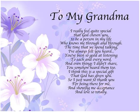 Personalised To My Grandma Poem Mothers Day Birthday Christmas T