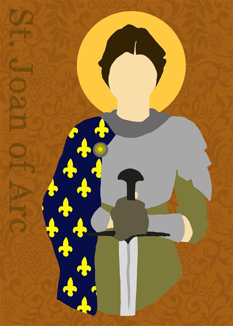 St Joan Of Arc Digital Illustration Print Etsy