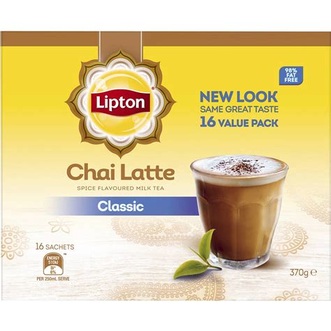 Lipton Chai Tea Instant Latte Regular Sachets 16 Pack Woolworths