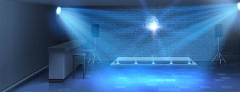 Dance Floor With Empty Stage In Nightclub Free Vector