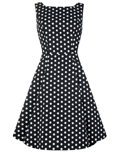 Collectif Hepburn Retro 50s Polka Dot Sleeveless Doll Dress
