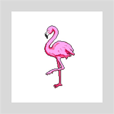 Pixel Flamingo An Art Print By Punksy Inprnt