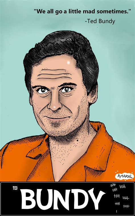 Ted Bundy Serial Killer Amaral Cartoons Poster