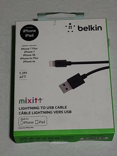 Belkin Mixit Lightning Usb 20 Chargesync Cable 4ft Black Iphone