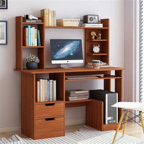 Modern study tables are available in a variety of shapes and different sizes, at affordable price tags. Computer Table With Bookcase Household Bring Bookshelf ...